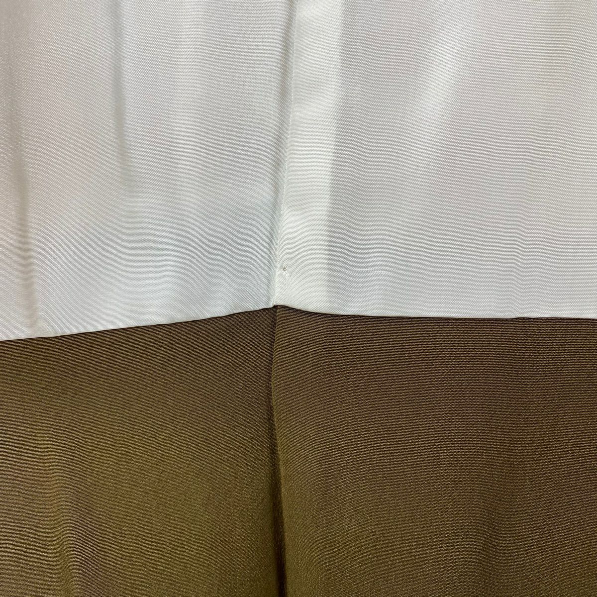 江戶小紋 身長156cm 袖長64.5cm M 雙層 人間國寶 中村勇二郎 落款あり 麒麟 雲文 山吹茶 純蠶絲 美品 逸品級 一つ紋
