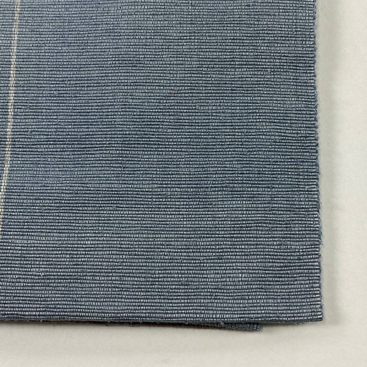 名古屋帶 美品 逸品級 證書齊全 琉球絣 松樹葉仕立 八寸名古屋帶 隧道仕立 縞 灰色 純蠶絲