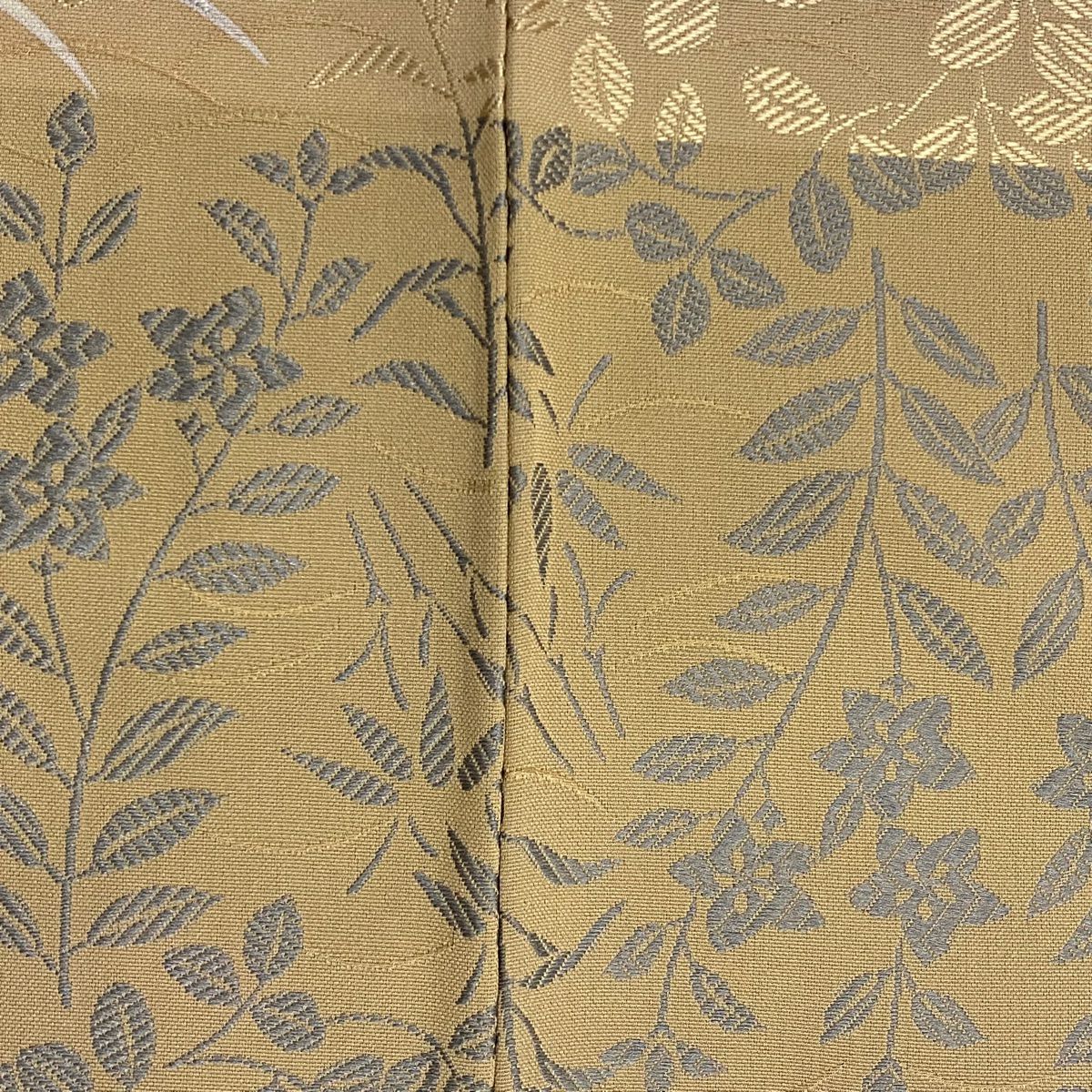 【庫存清倉】 【美品】訪問服 身長159.5cm 袖長66.5cm M 雙層 落款 秋草 露芝 金絲 刺繡 紫 純蠶絲 名品級