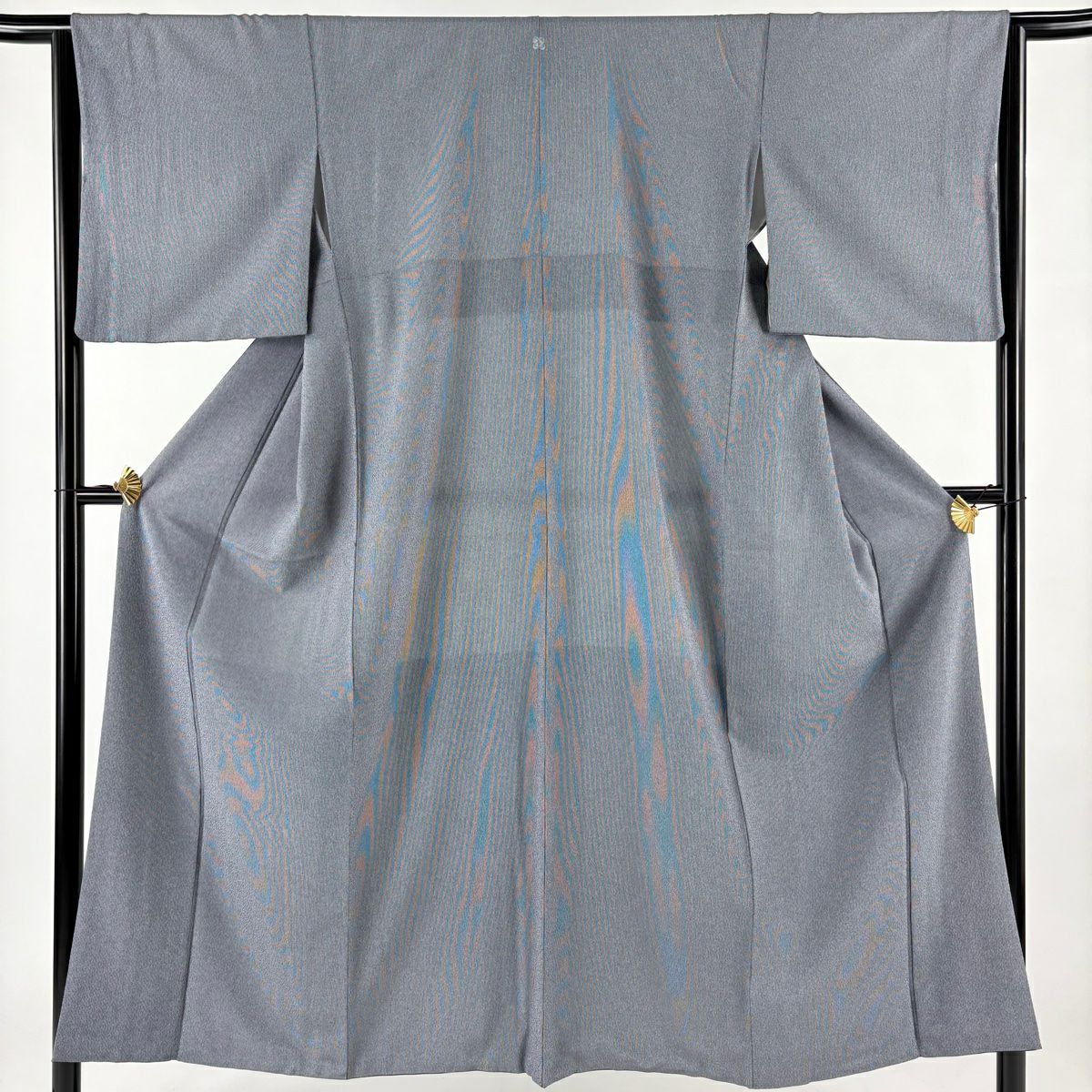 江戶小紋 身長151.5cm 袖長63.5cm S 雙層 萬筋 深藍 純蠶絲 名品級 一個紋