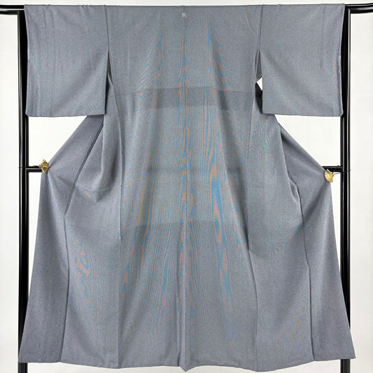 江戶小紋 身長151.5cm 袖長63.5cm S 雙層 萬筋 深藍 純蠶絲 名品級 一個紋