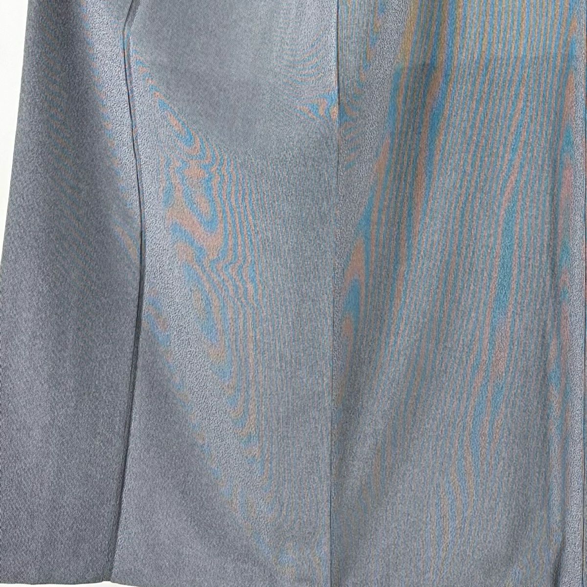 江戶小紋 身長151.5cm 袖長63.5cm S 雙層 萬筋 深藍 純蠶絲 名品級 一個紋