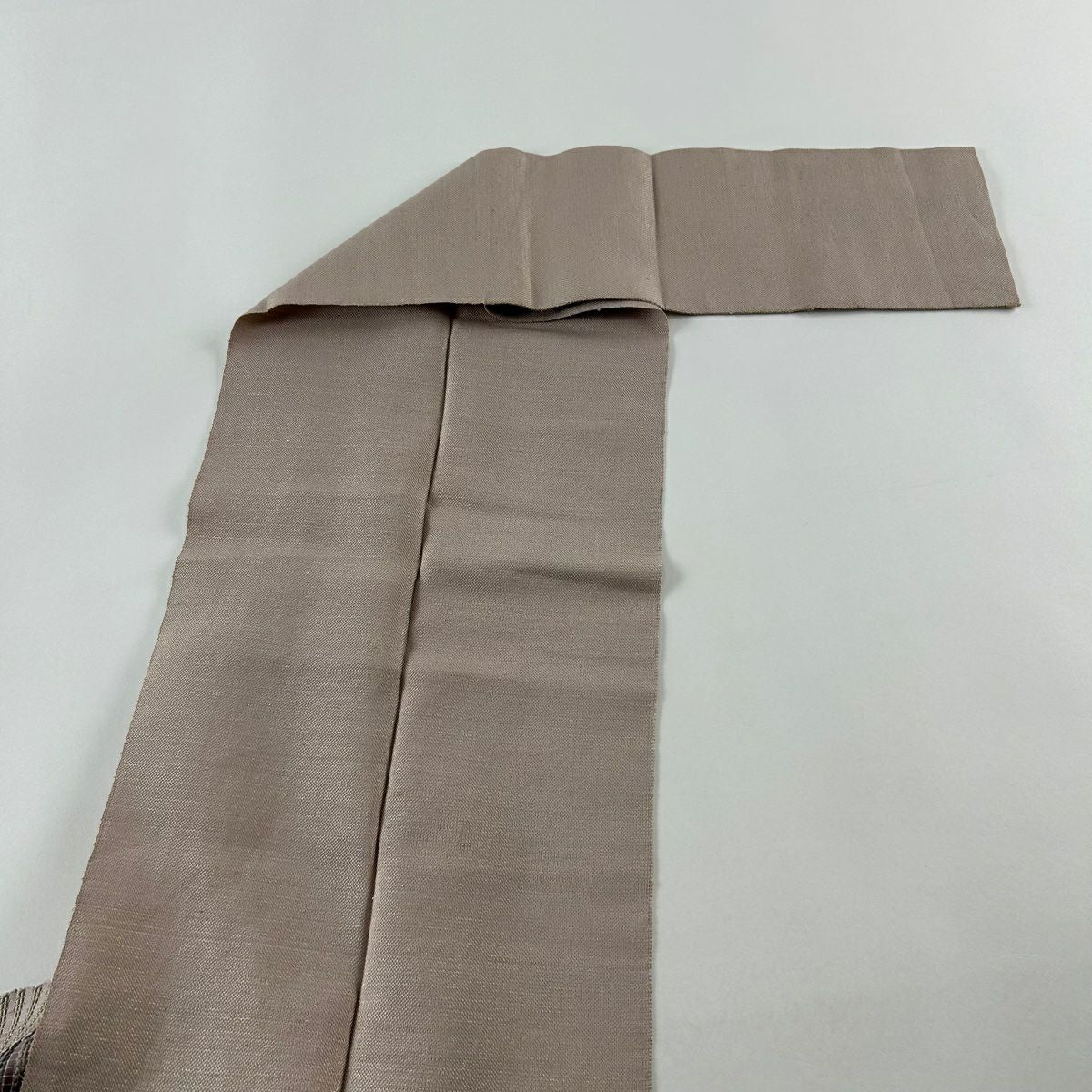 【庫存清倉】 名古屋帶 美品 名品級 八寸名古屋帶 松樹葉仕立 雜紋 金絲 灰紫 純蠶絲