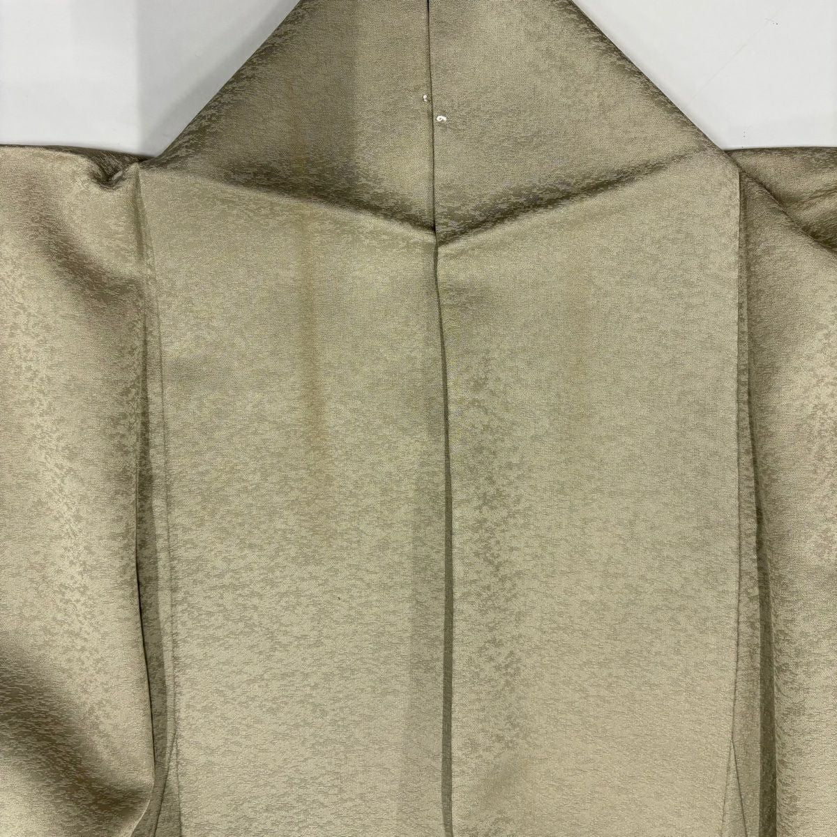 【庫存清倉】 付下 身長156cm 袖長65cm M 雙層 葉柄 金彩裝飾 漸層 灰綠 純蠶絲 優品級 一個紋