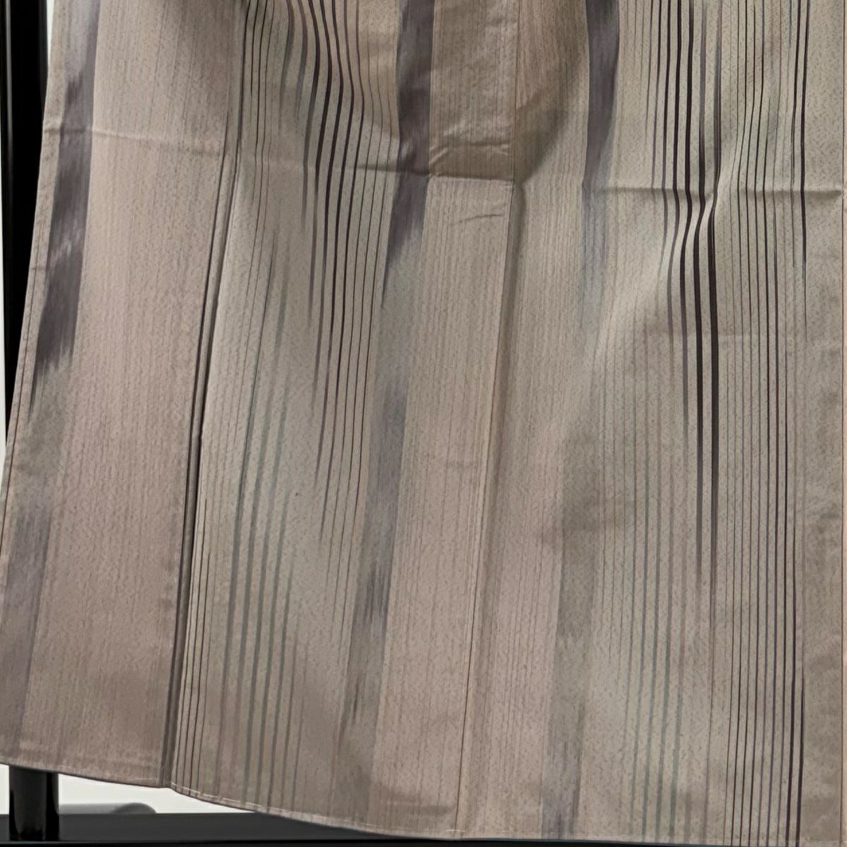 【庫存清倉】 紬織 身長167cm 袖長61.5cm S 雙層 縞紋 淺小豆 純蠶絲 美品 秀品級