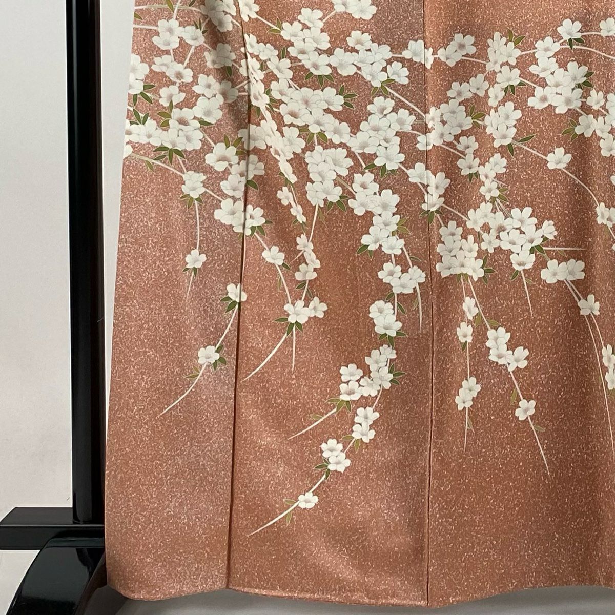【庫存清倉】訪問服 身長164cm 袖長64.5cm M 雙層 櫻花 鮭粉色 純蠶絲 美品 名品級