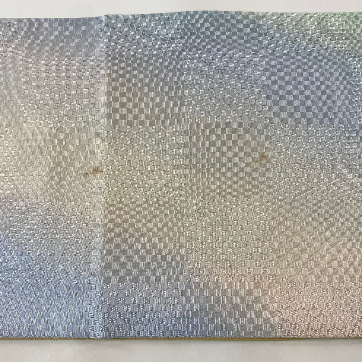 【庫存清倉】 名古屋帶 優品級 八寸名古屋帶 松樹葉仕立 紙色 樹木 金金箔 奶油色 純蠶絲