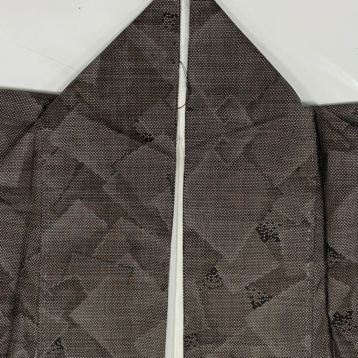 【庫存清倉】 紬織 身長153cm 袖長62.5cm S 雙層 色紙 焦茶 純蠶絲 美品 秀品級