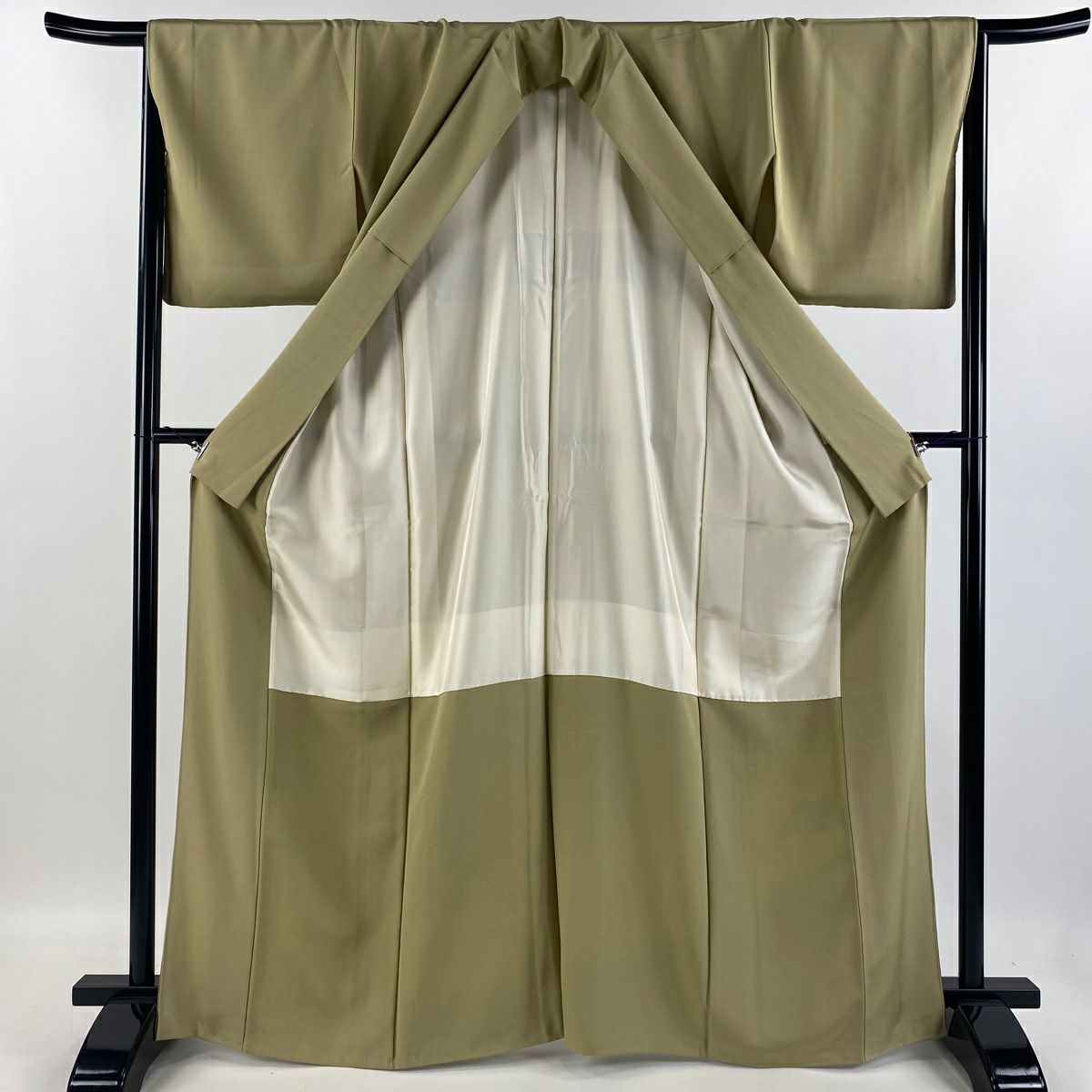 【庫存清倉】 留袖禮服禮服 身長167.5cm 袖長65.5cm M 雙層 仙鶴 松樹竹子梅花 金絲 金銀彩 米色 純蠶絲 優品級 一個紋
