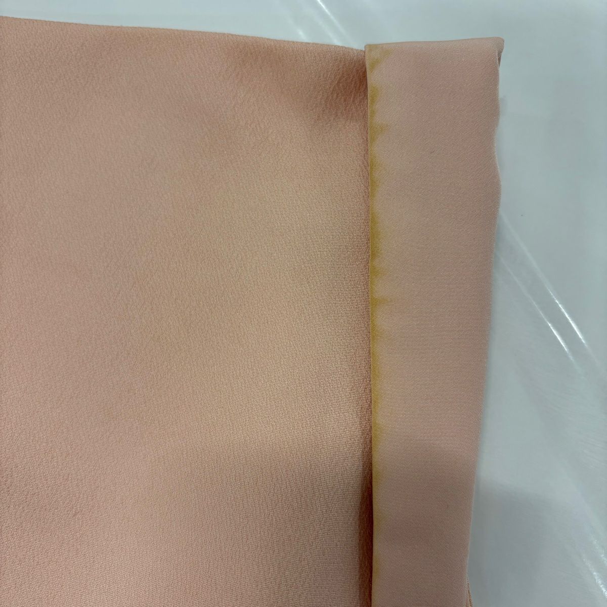 【清倉特賣】 付下 身長156cm 袖長63cm S 雙層 草花紋紋 漸層 粉紅 純蠶絲 優品級