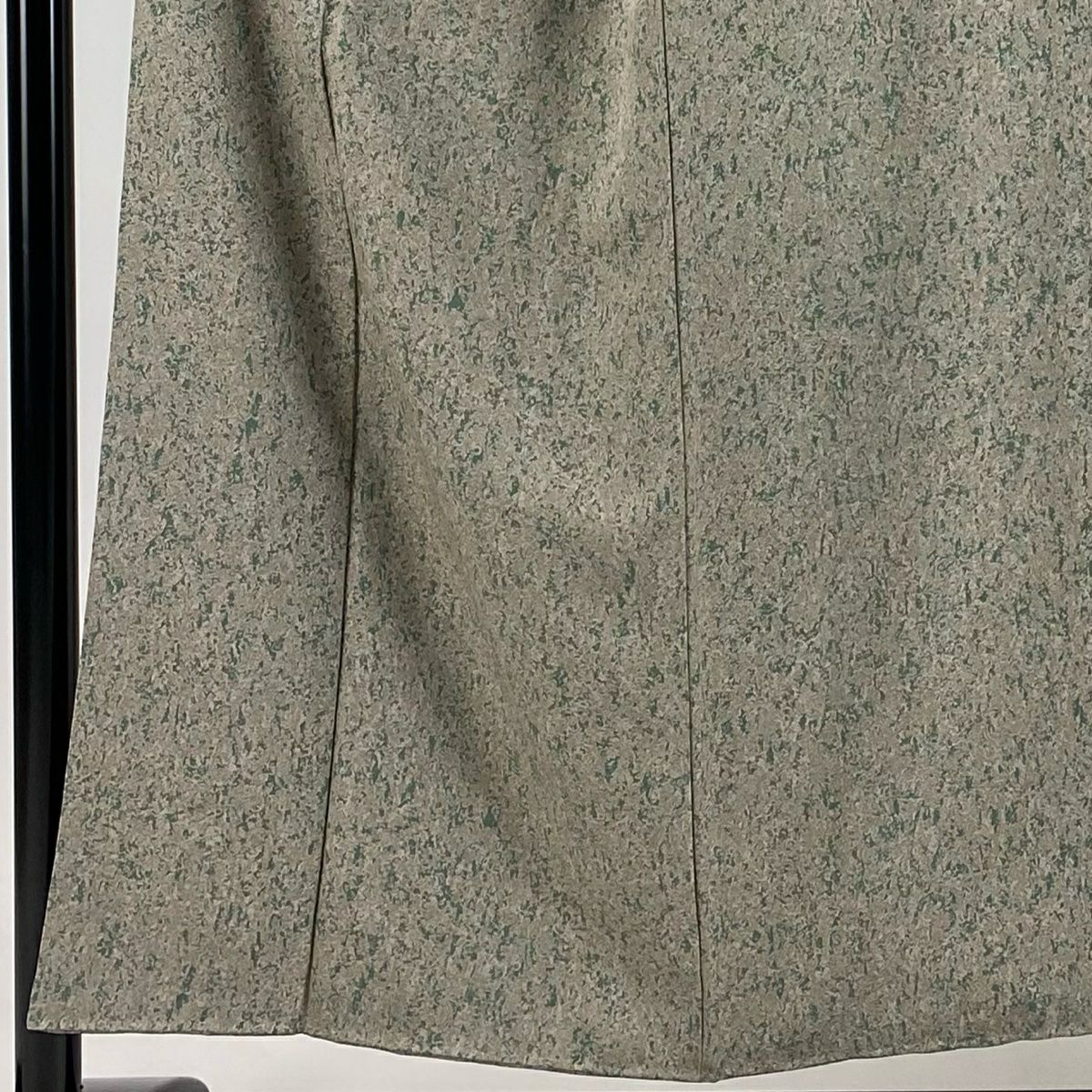 【庫存清倉】 小紋 身長152cm 袖長68.5cm L 雙層 幾何圖案 灰茶 純蠶絲 優品級 一個紋