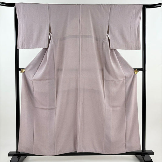 【庫存清倉】 江戶小紋 身長158cm 袖長63.5cm S 雙層 花 薄紫 純蠶絲 優品級