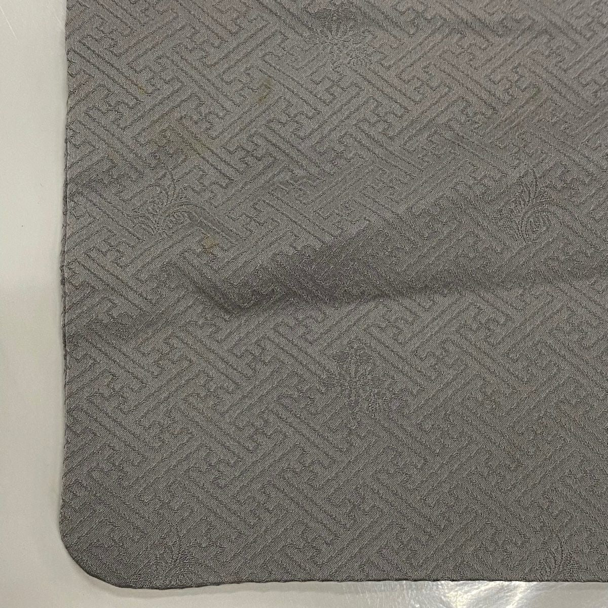 【庫存清倉】訪問服 身長151.5cm 袖長63cm S 雙層 雪輪 龜甲紋 刺繡 絞染 灰紫 純蠶絲 優品級