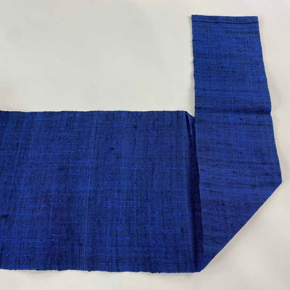 【庫存清倉】 名古屋帶 美品 秀品級 八寸名古屋帶 松樹葉仕立 雜幾何 深藍 純蠶絲