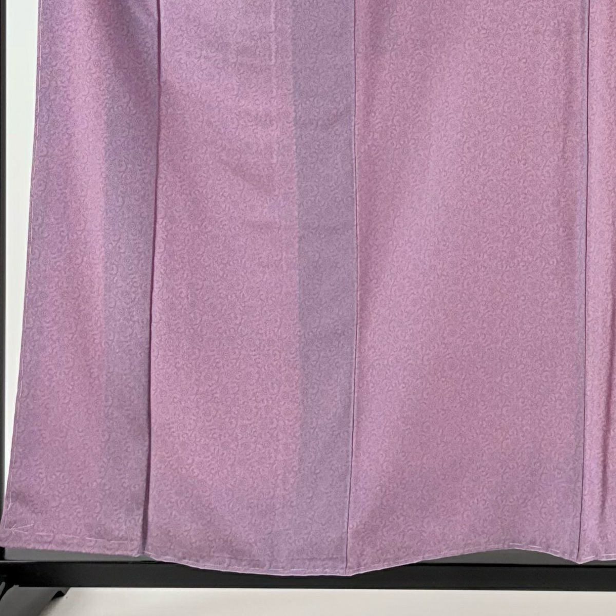 【庫存清倉】 江戶小紋 身長156.5cm 袖長63cm S 雙層 人間國寶 中村勇二郎 落款 古代菊花 紫 純蠶絲 名品級 一つ紋