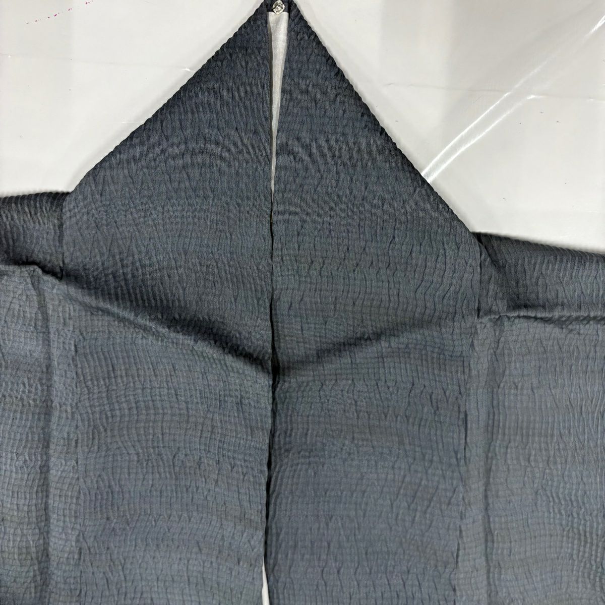 【庫存清倉】 付下 身長173cm 袖長63cm S 雙層 霞 絞染 漸層 青灰 純蠶絲 名品級
