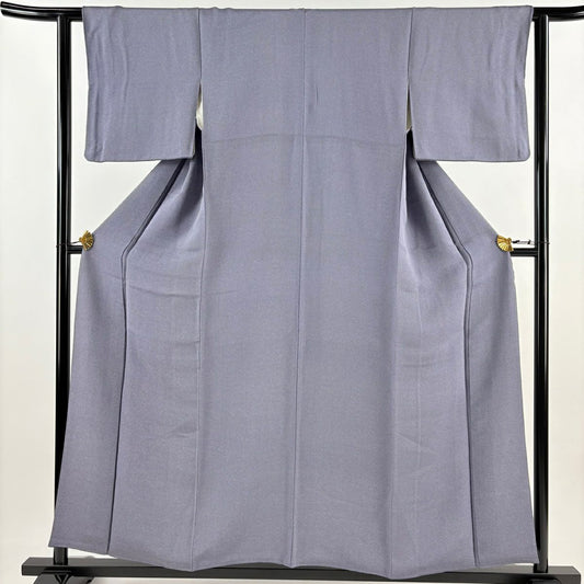 【庫存清倉】 江戶小紋 身長156.5cm 袖長61.5cm S 雙層 鮫 紫 純蠶絲 名品級