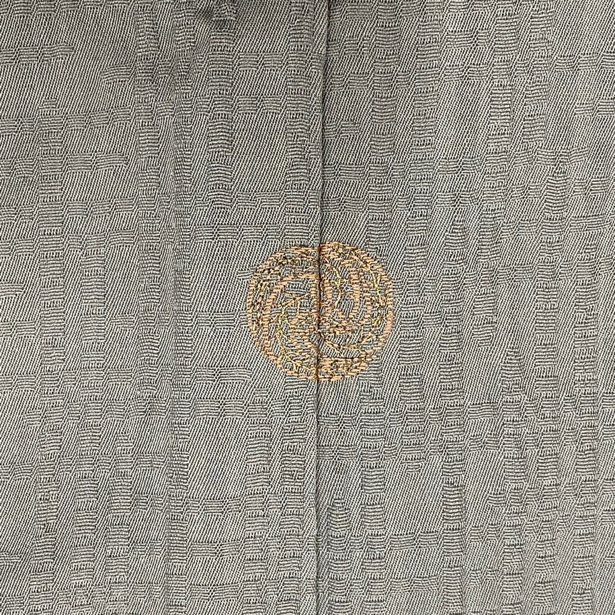 【庫存清倉】 付下 身長158.5cm 袖長64cm M 雙層 草花紋紋 霞 刺繡 金彩裝飾 淡紫 純蠶絲 優品級 一個紋