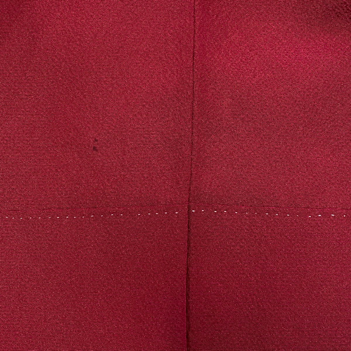 【清倉特賣】振袖禮服 身長157.5cm 袖長64.5cm M 雙層 牡丹 桔梗 金銀彩 漸層 紅紫 純蠶絲 優品級