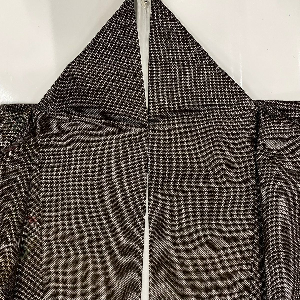 【庫存清倉】 紬織 身長156cm 袖長64.5cm M 雙層 茄子花 焦茶 純蠶絲 美品 秀品級