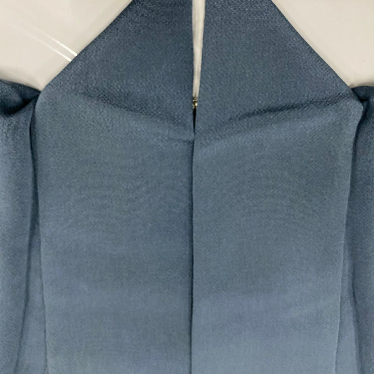 【庫存清倉】 付下 身長157cm 袖長61.5cm S 雙層 草花紋紋 毘沙門龜甲 漸層 絞織 青灰色 純蠶絲 優品級