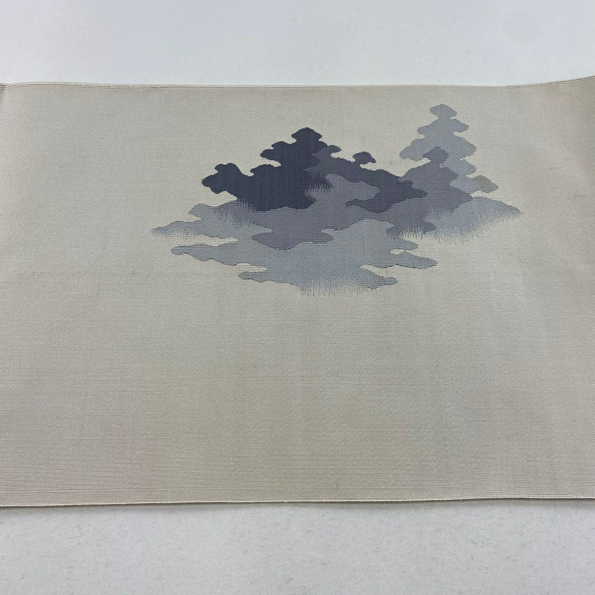 【庫存清倉】 名古屋帶 優品級 八寸名古屋帶 隧道仕立 建築 樹木 金絲 米色 純蠶絲