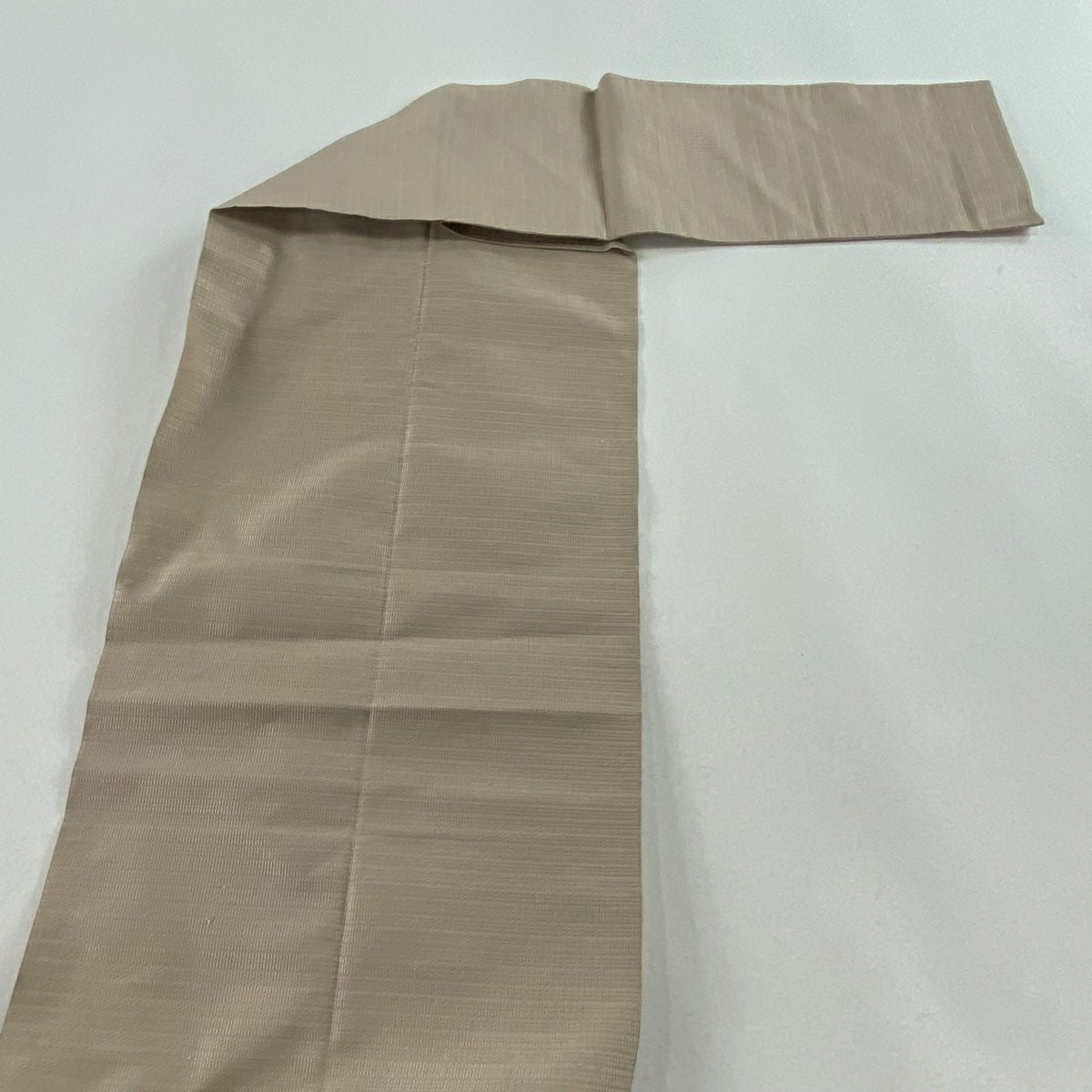 【庫存清倉】 名古屋帶 優品級 松樹葉仕立 八寸名古屋帶 幾何學 灰茶 純蠶絲
