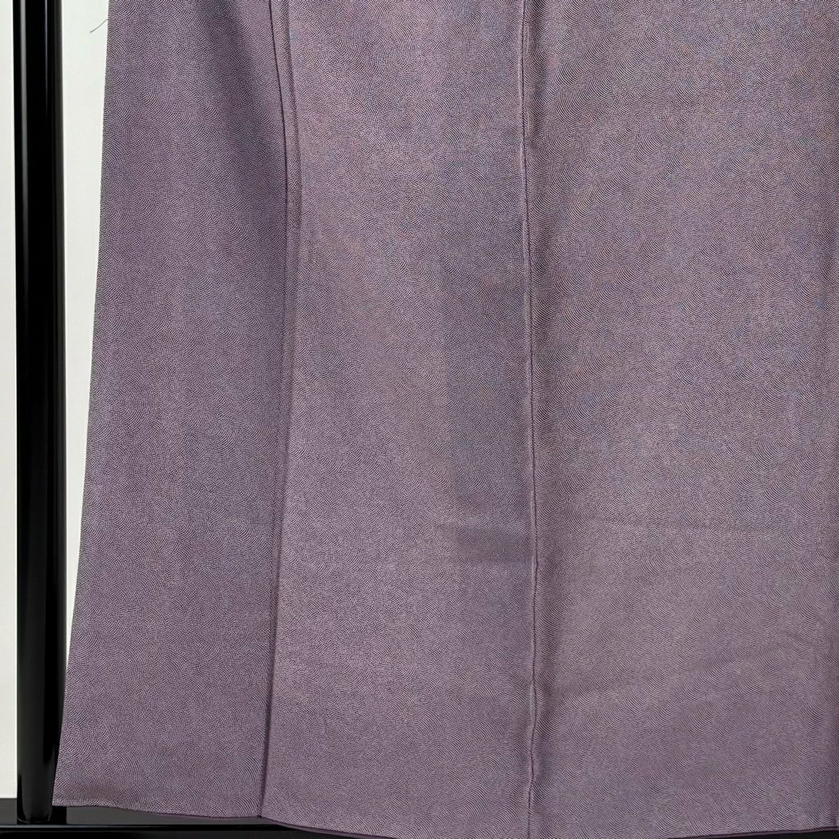 【庫存清倉】 江戶小紋 身長158cm 袖長62.5cm S 雙層 鮫 紫 純蠶絲 優品級