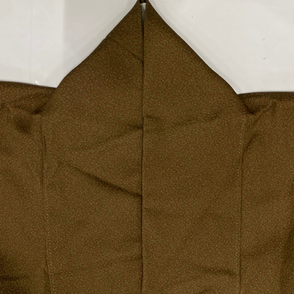 【庫存清倉】 付下 身長161.5cm 袖長66cm M 雙層 幾何學 刺繡 金彩裝飾 茶 純蠶絲 優品級