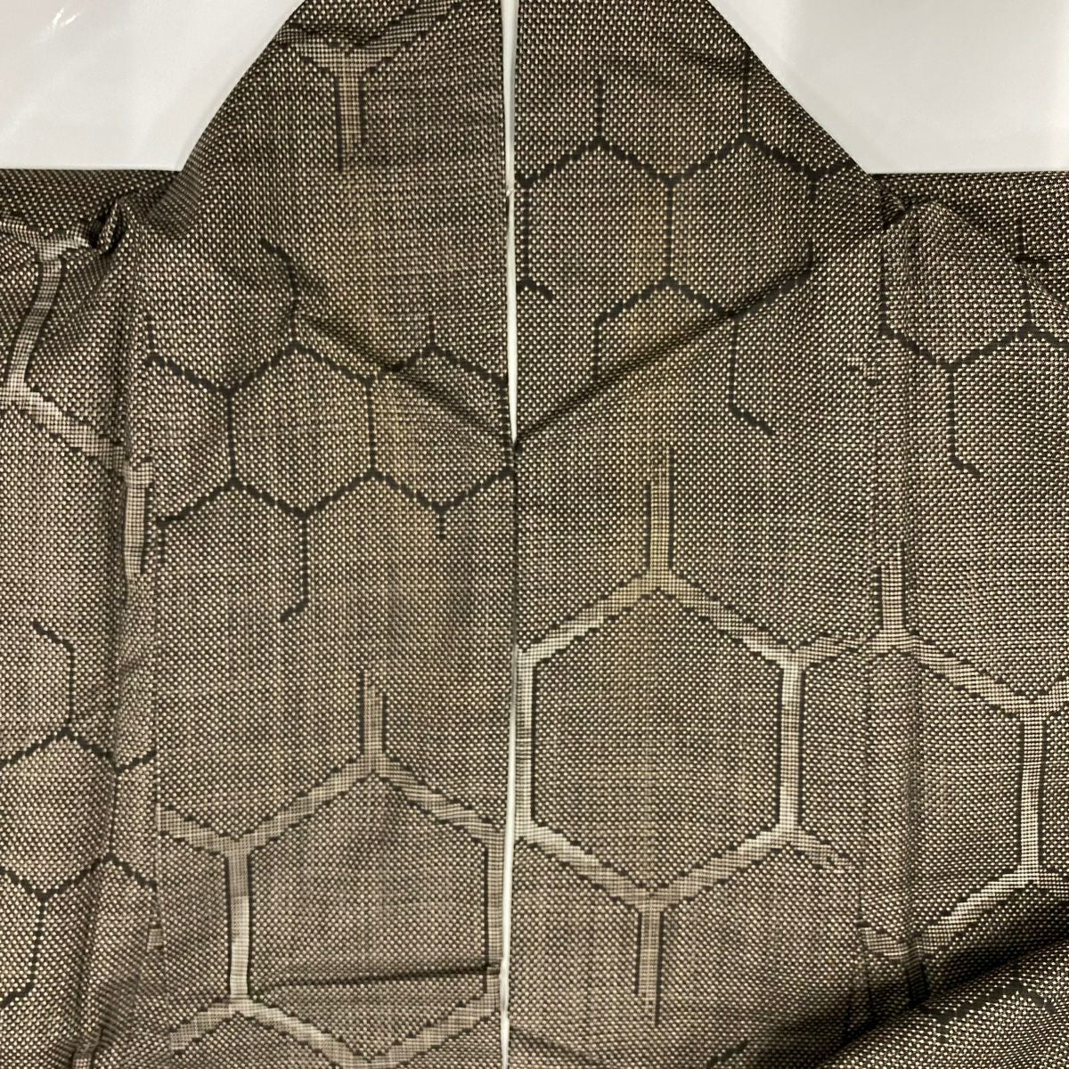 【庫存清倉】 紬織 身長151.5cm 袖長62cm S 雙層 龜甲 焦茶 純蠶絲 美品 秀品級