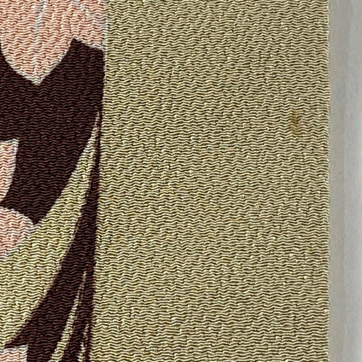 【庫存清倉】 名古屋帶 優品級 楓 樂水刺繡 絞織 淺茶 純蠶絲