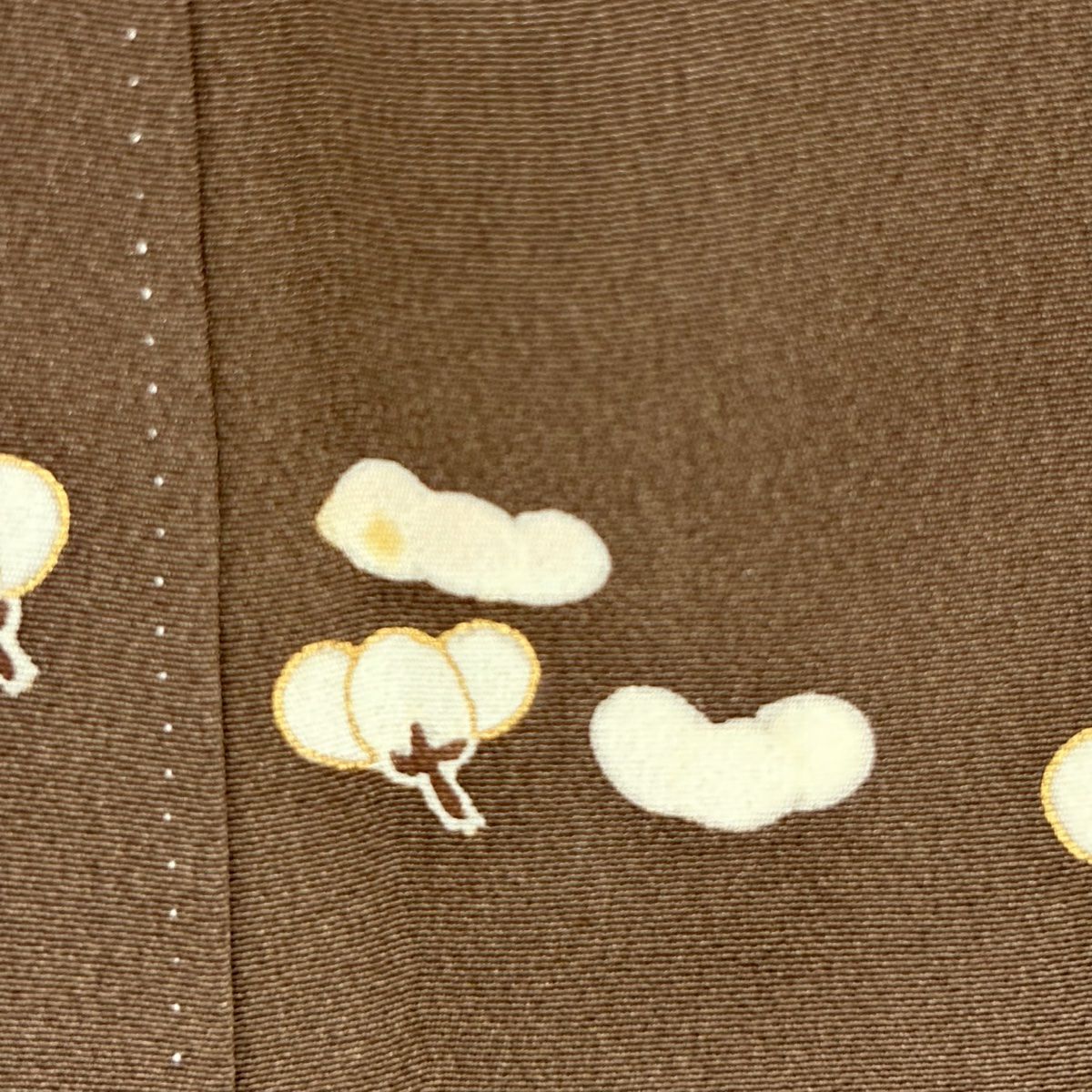 【庫存清倉】訪問服 身長150cm 袖長62cm S 雙層 花紋 金絲 金銀彩 茶 純蠶絲 優品級 一個紋