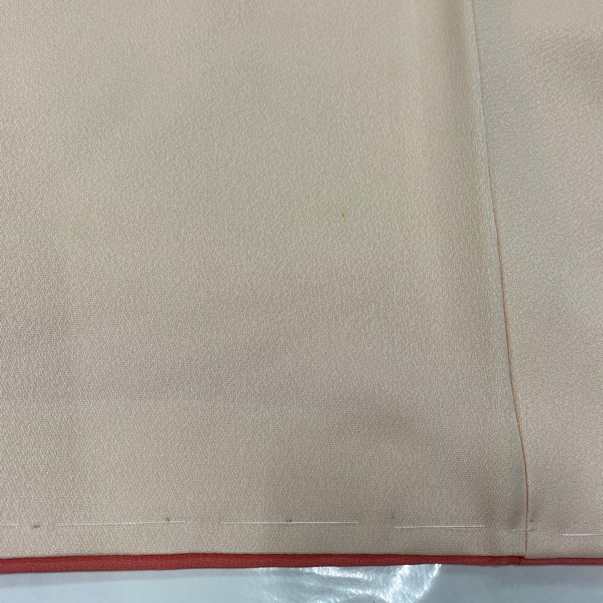 【庫存清倉】訪問服 身長162cm 袖長65cm M 雙層 草花紋紋 漸層 淺粉色 純蠶絲 優品級