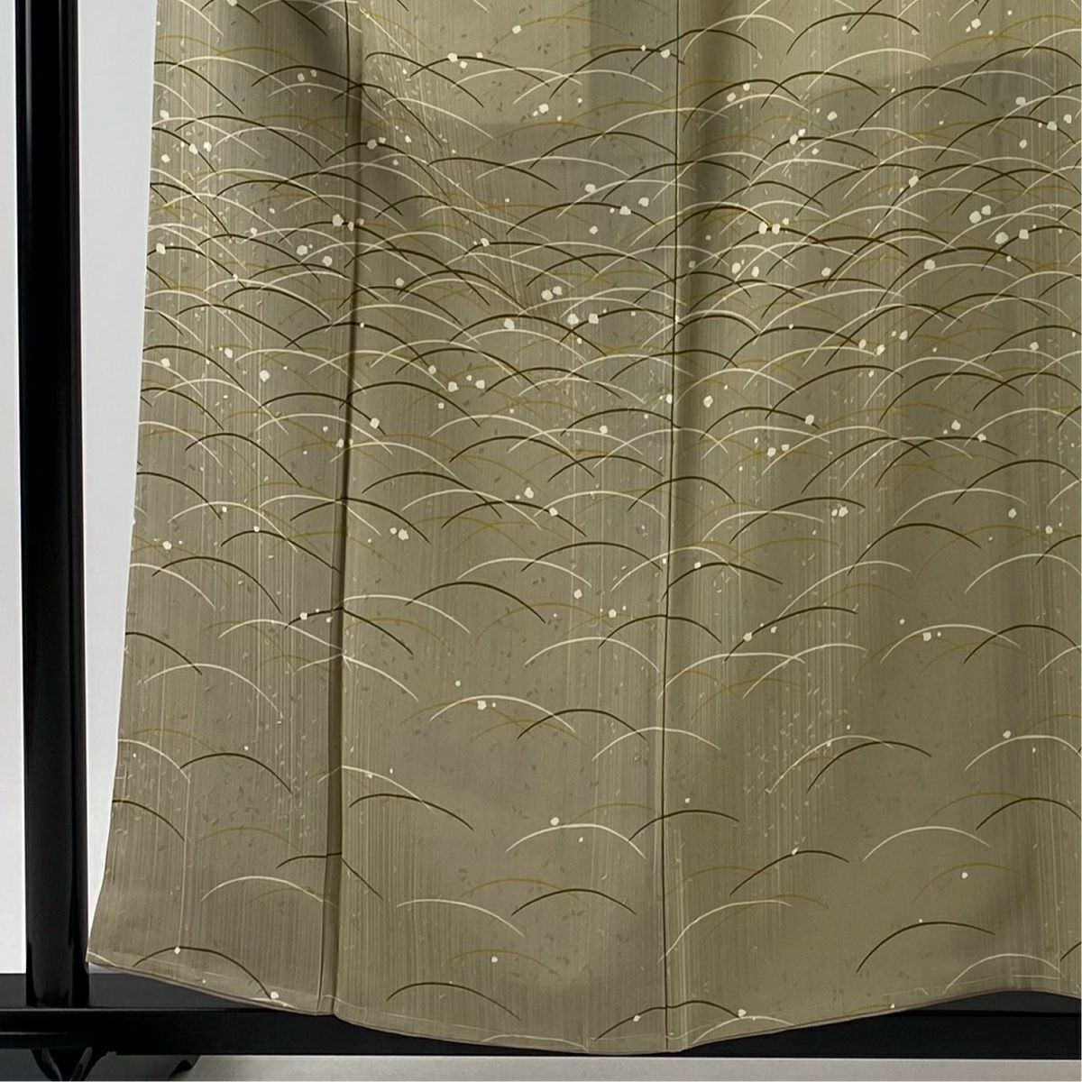 【庫存清倉】訪問服 身長157cm 袖長63cm S 雙層 露芝地紋 淺茶 純蠶絲 優品級