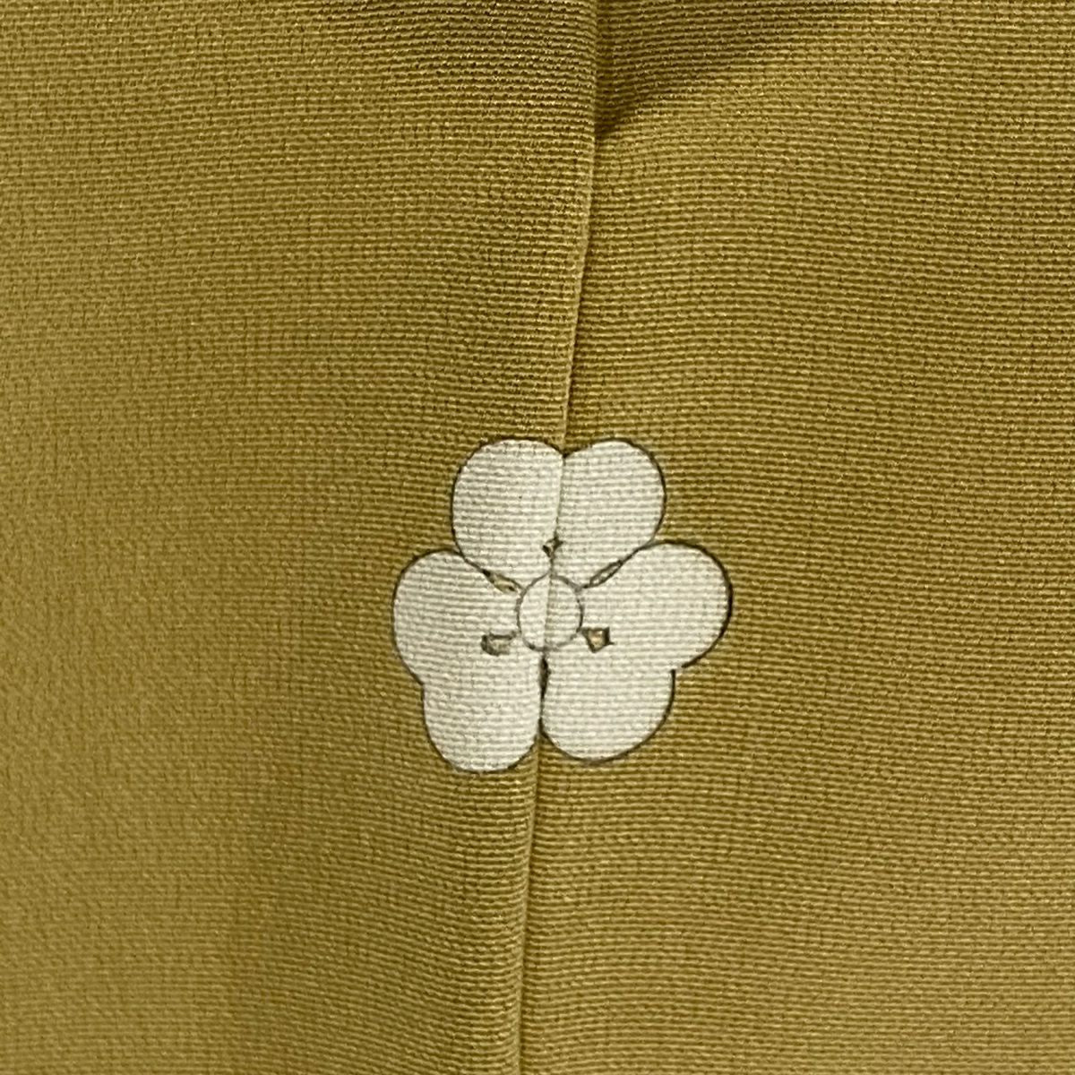 【庫存清倉】訪問服 身長165.5cm 袖長65cm M 雙層 建物 流水 金銀彩 刺繡 淺茶 純蠶絲 優品級 一個紋