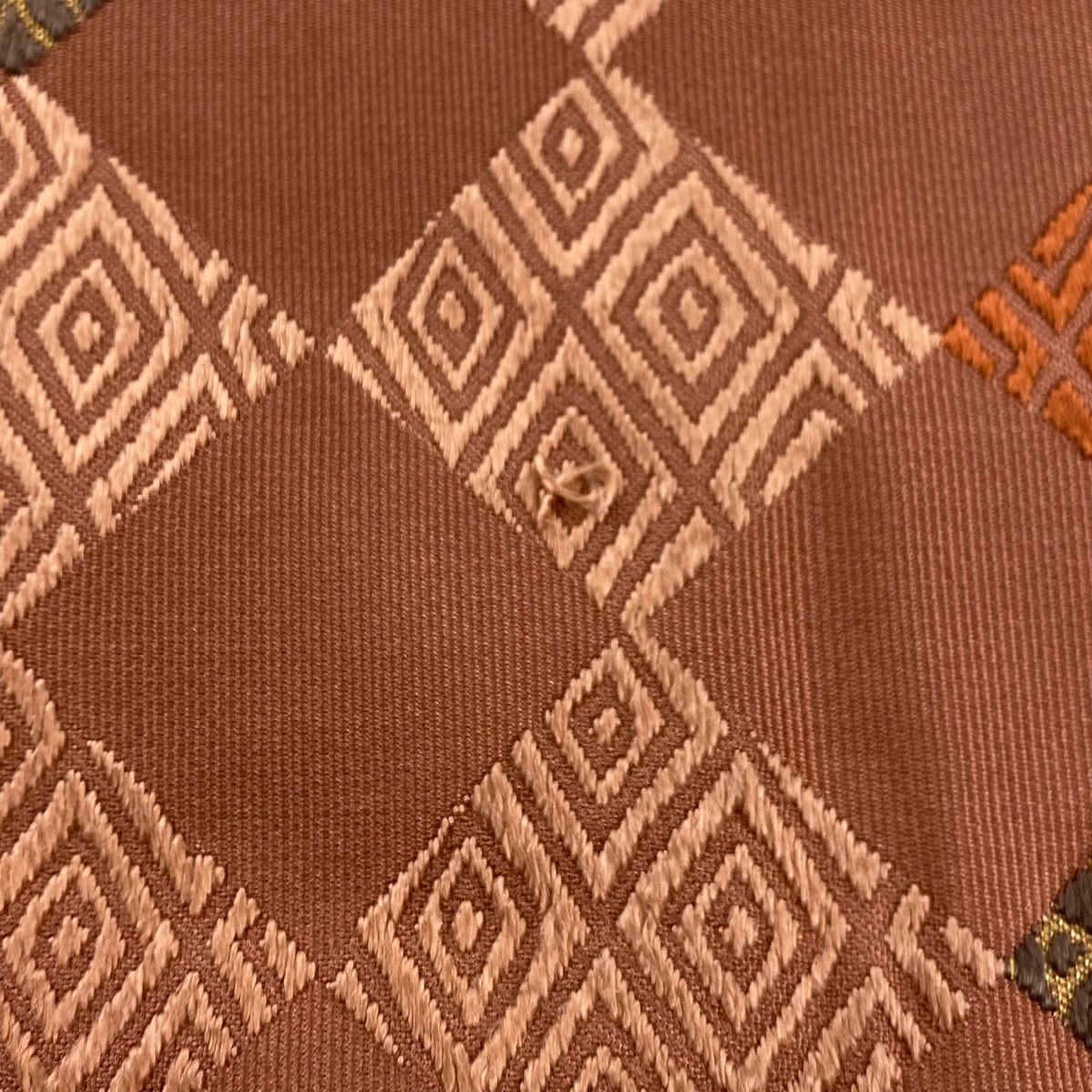 【庫存清倉】 名古屋帶 優品級 菱形 青海波 刺繡 金金箔 粉色 純蠶絲