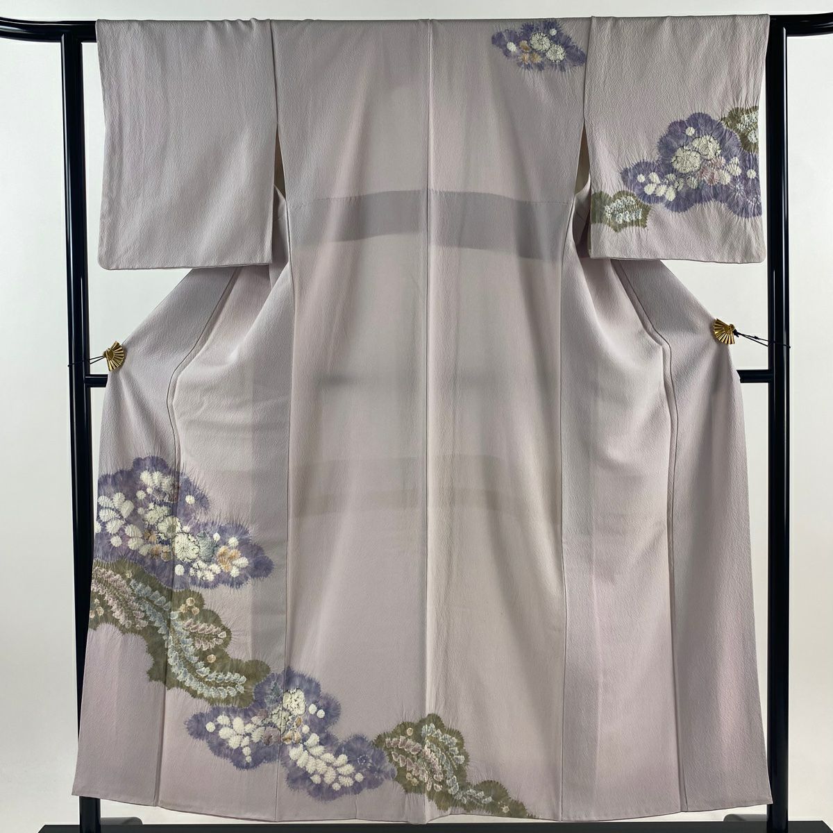 【庫存清倉】 付下 身長152cm 袖長61cm S 單層 辻花染 雲紋 淺紫 純蠶絲 優品級