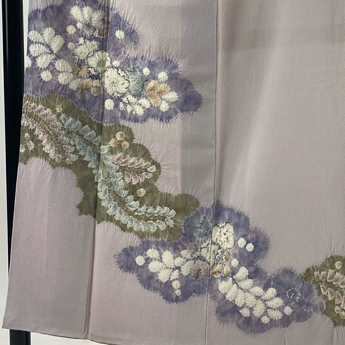 【庫存清倉】 付下 身長152cm 袖長61cm S 單層 辻花染 雲紋 淺紫 純蠶絲 優品級