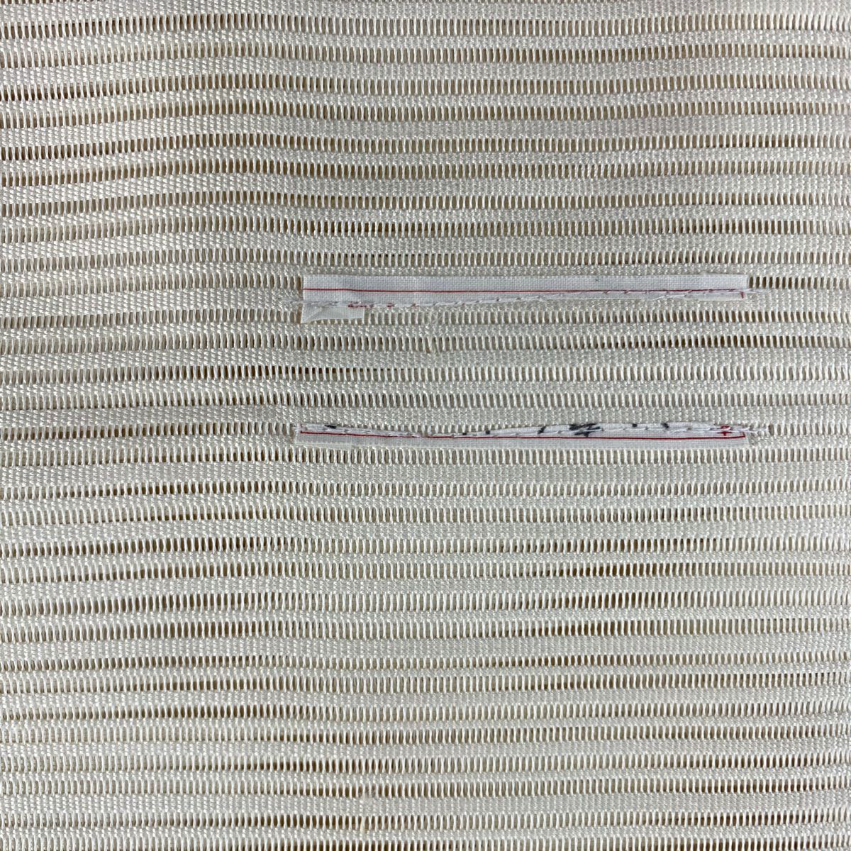 【庫存清倉】 名古屋帶 優品級 八寸名古屋帶 夏帶 絽 縞 幾何圖案 米色 純蠶絲