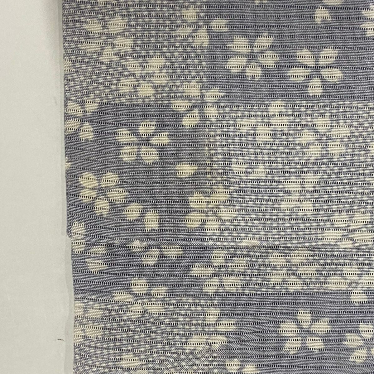 【庫存清倉】小紋 身長158cm 袖長62cm S 薄物 絽 市松樹圖案 櫻花 青灰色 純蠶絲 優品級