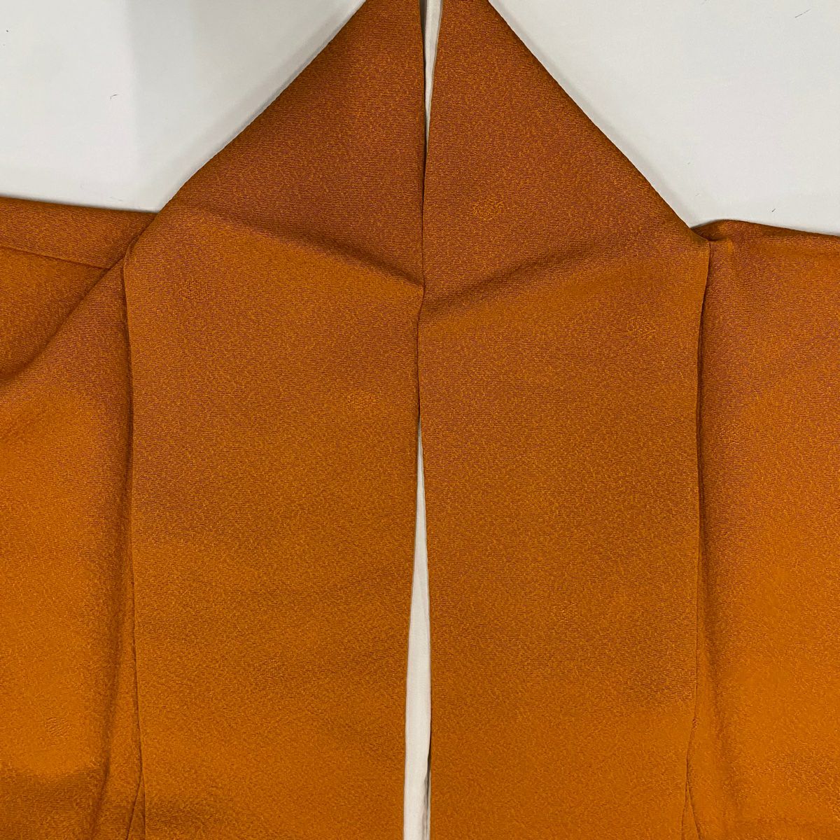 【庫存清倉】振袖禮服 身長152cm 袖長63cm S 雙層 地紋 橙色 純蠶絲 優品級