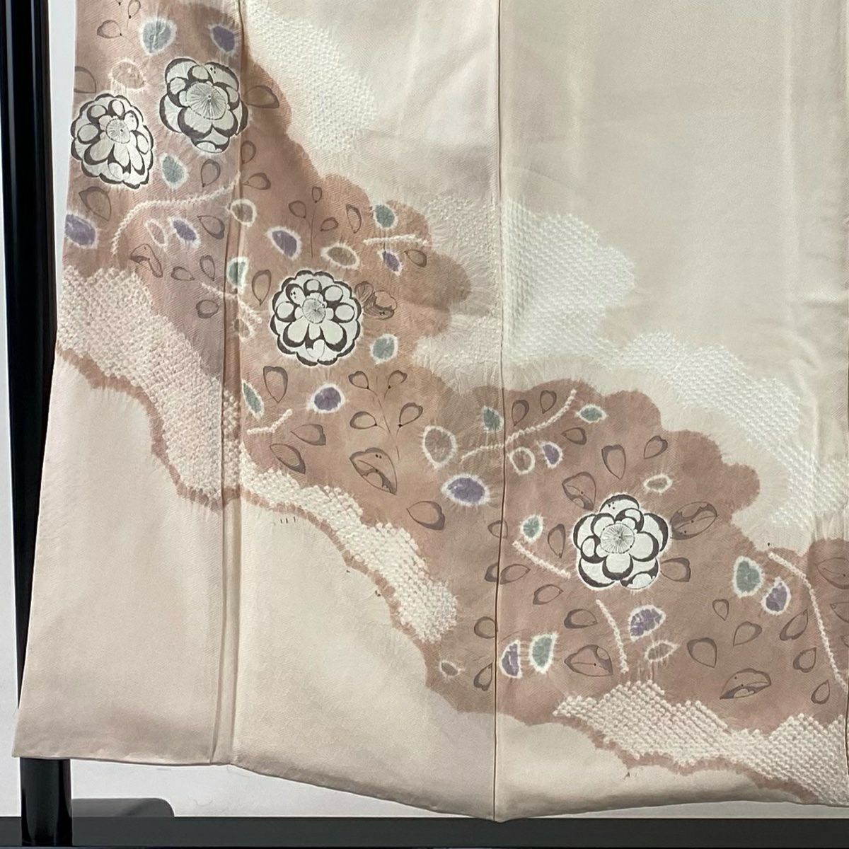 【庫存清倉】訪問服 身長154cm 袖長63cm S 雙層 辻花染 淺粉色 純蠶絲 名品級