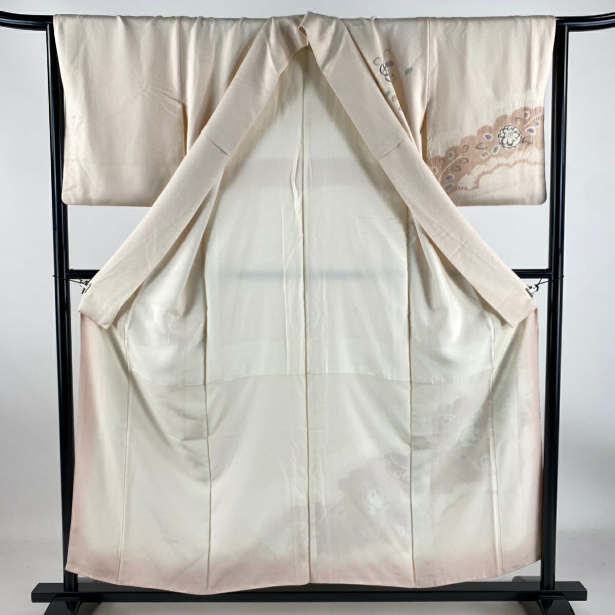 【庫存清倉】訪問服 身長154cm 袖長63cm S 雙層 辻花染 淺粉色 純蠶絲 名品級