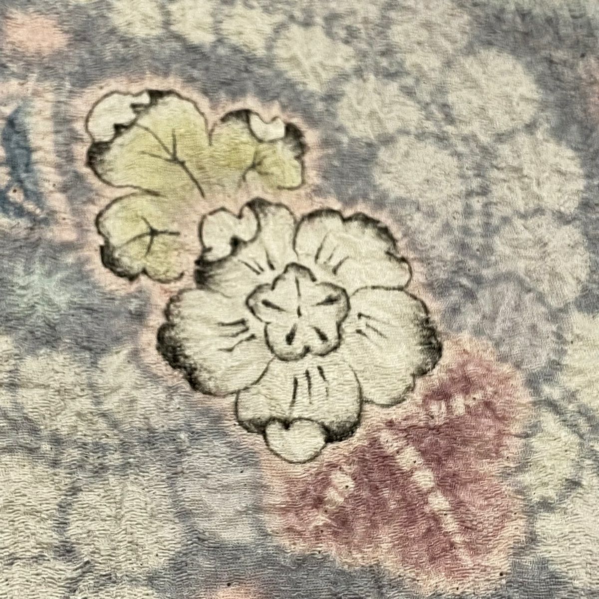 【庫存清倉】訪問服 身長158.5cm 袖長64cm M 雙層 落款有 辻花染 霞 漸層 灰色 純蠶絲 名品級