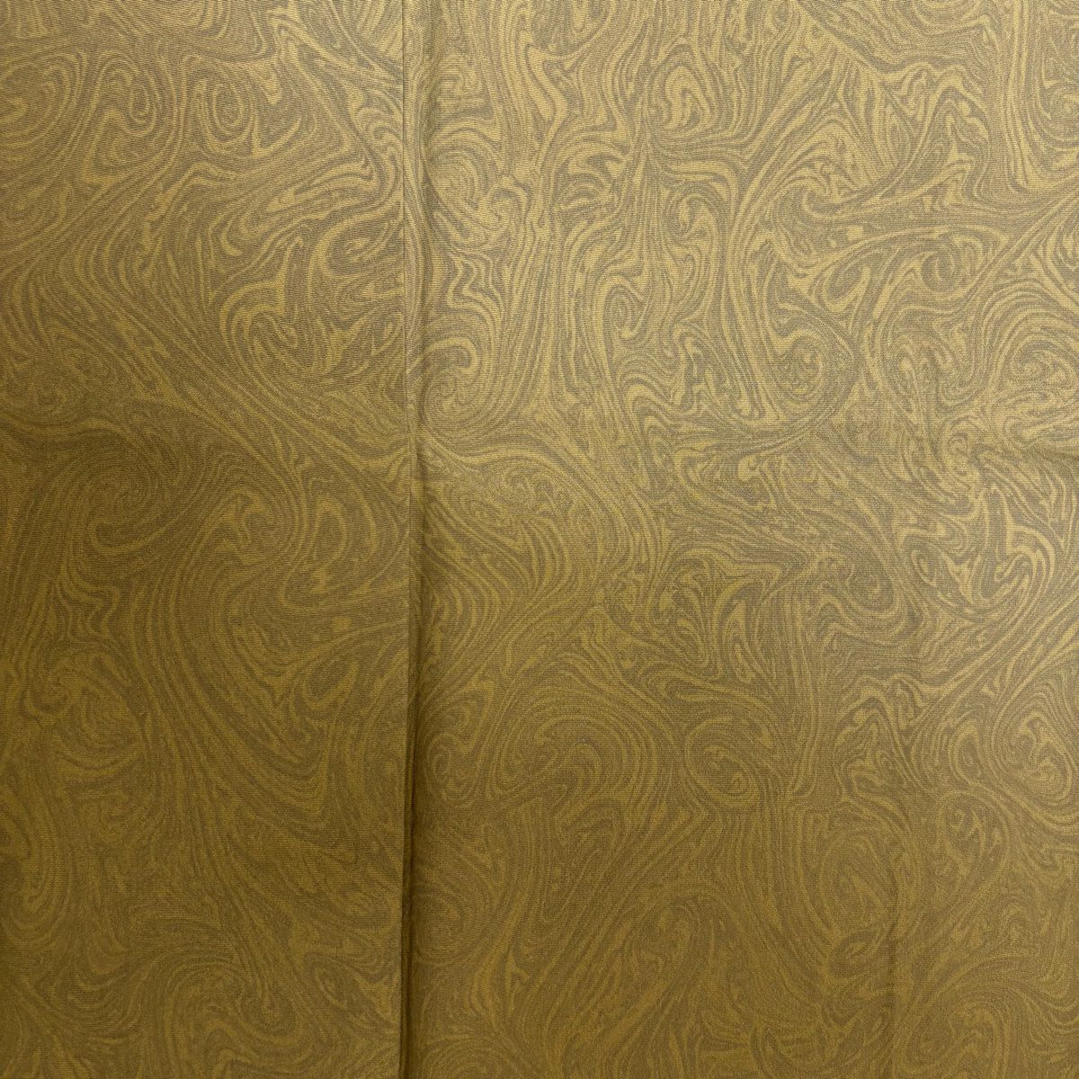 【庫存清倉】 付下 身長157cm 袖長61.5cm S 雙層 墨流 灰綠 純蠶絲 美品 名品級