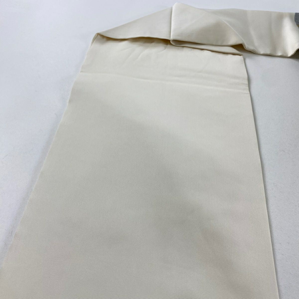 【庫存清倉】 名古屋帶 優品級 附落款 條紋 幾何學 金銀彩 奶油色 純蠶絲