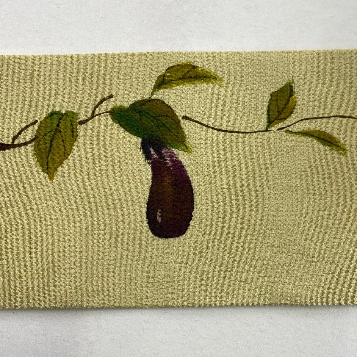 【庫存清倉】 名古屋帶 美品 名品級 生織 縮緬 抹茶 純蠶絲