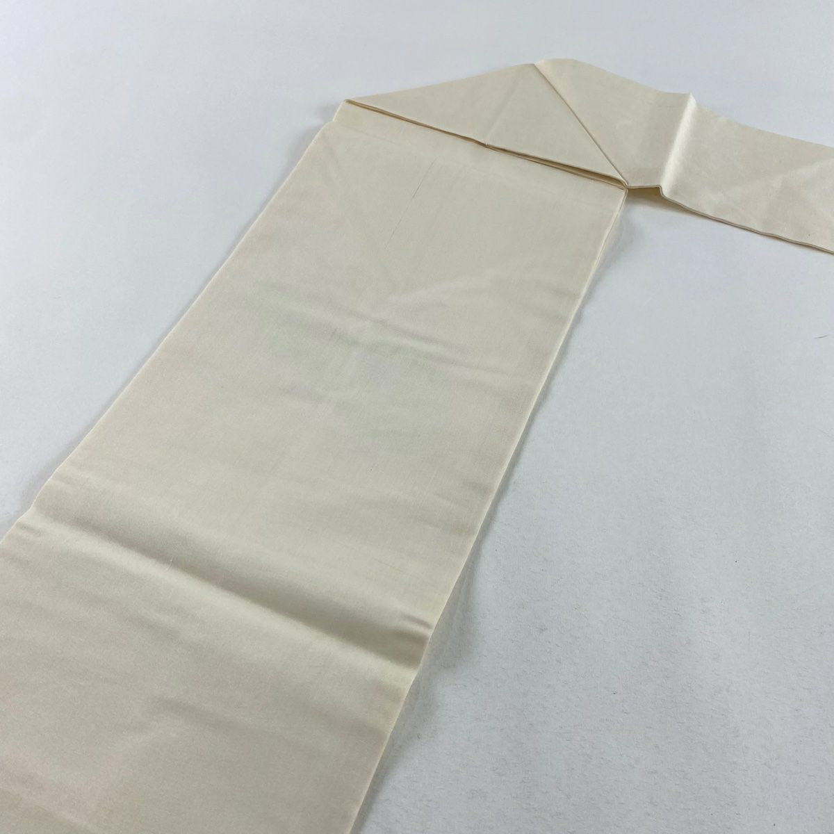 【庫存清倉】 名古屋帶 名品級 夏帶 魚 笹 奶油色 純蠶絲