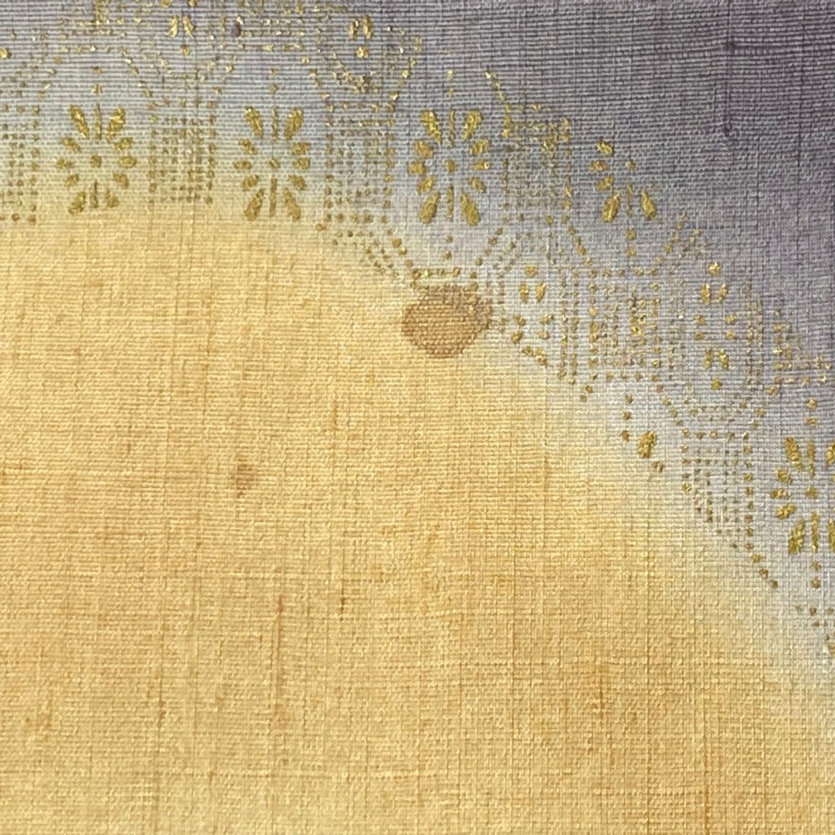 【清倉特賣】 開口名古屋帶 優品級 紬織織 霞 蜀江紋 金銀彩 漸層 茶 純蠶絲