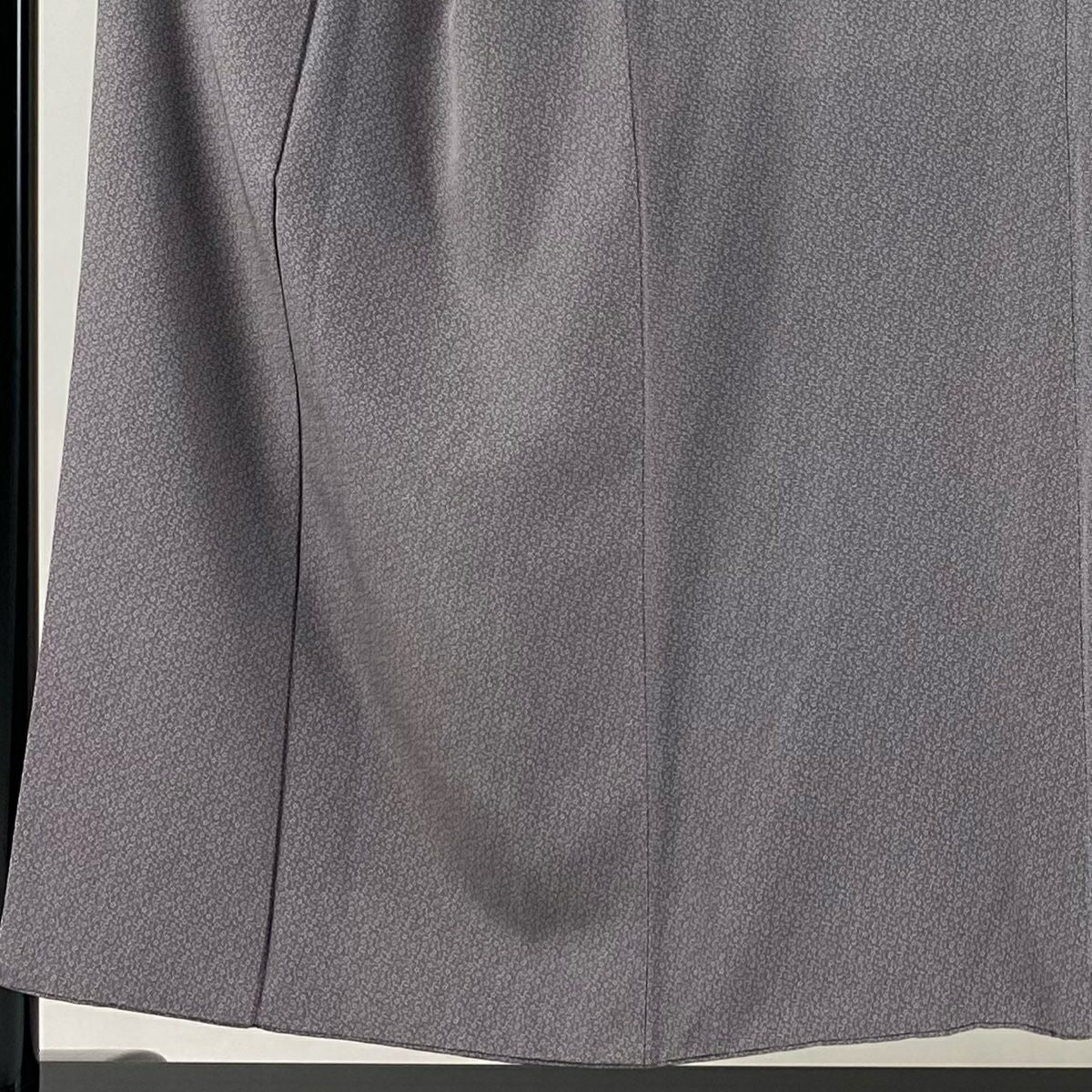 【庫存清倉】 小紋 身長151.5cm 袖長66.5cm M 雙層 小花 紫 純蠶絲 名品級
